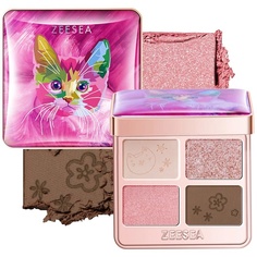 Тени для век Zeesea Tipsy Kitty Eyeshadow Quad 02, 3,5 г