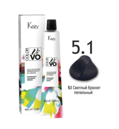 Краска для волос KEZY Color Vivo перманентная 5-1 Светлый шатен пепельный 100 мл