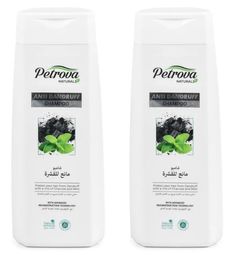 Шампунь Petrova Naturals Против перхоти, с Мятой и древесным Углем, 400 мл, 2шт