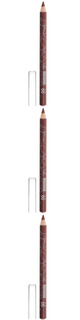 Карандаш для губ Luxvisage, тон 66, лилово-коричневый, 3 шт