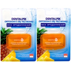 Воск для брекетов Dentalpik Orthodontic Wax Pineapple прозрачный ананасовый 2 уп.