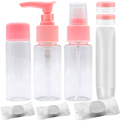 Набор флаконов MiLO для путешествий дорожный пустые бутылочки для косметики жидкостей