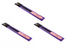 Mertz Пилка полировочная для ногтей 954, 320/400/600/3000 грит, черно-розовый, (3шт.)