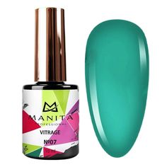 Гель-лак для ногтей Manita Professional c эффектом витража Vitrage №07, изумрудный, 10 мл