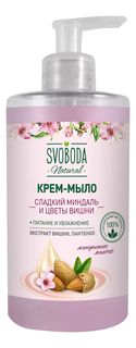 Жидкое крем-мыло Svoboda Natural Сладкий миндаль и цветы вишни для рук 430 мл