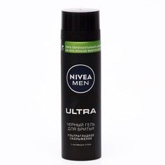 Черный гель для бритья Nivea Men Ultra, 200 мл No Brand