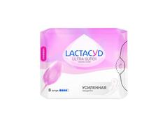 Прокладки женские Lactacyd Ultra Super, 8 шт, 1 упаковка