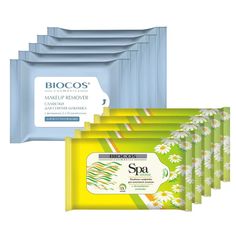 Влажные салфетки BioCos для интимной гигиены и для снятия макияжа, 15 шт по 5 упаковок