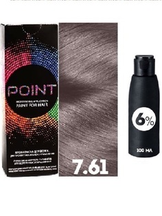 Крем-краска для волос POINT 7.61 100мл + 6% оксигент 100мл