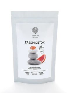 Соль для ванн Epsom.pro Epsom detox с маслом мандарина и грейпфрута, 1 кг