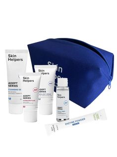 Набор косметики для ухода за чувствительной кожей лица и тела Skin Helpers ADEPT Botanix