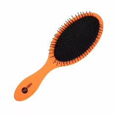 Щетка массажная для волос Melon Pro Rubber 11-рядов, 100% нейлон, оранжевая 224х70мм 471
