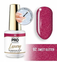 Гель-лак Mollon Pro Luxury Color Coat №92 Sweet Glitter, 8 мл