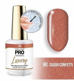 Гель-лак Mollon Pro Luxury Color Coat №90 Sugar Confetti, 8 мл