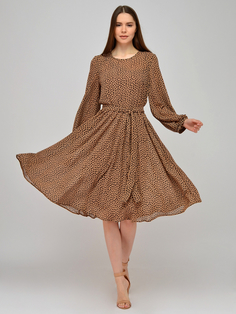 Платье женское Viserdi 10201 коричневое 48 RU