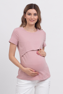 Футболка для беременных женская Magica bellezza МВ7006 розовая 46 RU