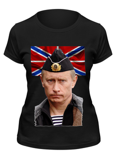 Футболка женская Printio Putin черная 2XL