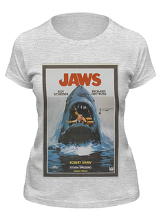 Футболка женская Printio Jaws / челюсти серая 2XL