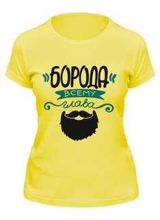 Футболка женская Printio Мужская футболка с принтом от idiotstile желтая 2XL
