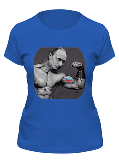 Футболка женская Printio Putin синяя 2XL