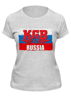 Футболка женская Printio Kgb - russia серая 2XL