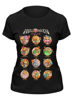 Футболка женская Printio Helloween ( rock band ) черная 2XL
