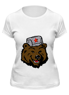 Футболка женская Printio Russian bear (русский медведь) белая 2XL