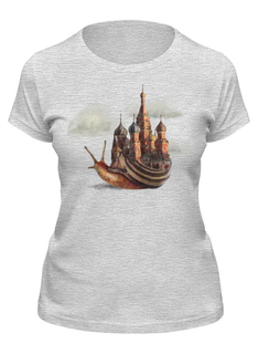 Футболка женская Printio Улитка серая 2XL