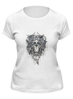 Футболка женская Printio Тигр.маска белая 2XL