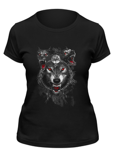 Футболка женская Printio Animal art черная 2XL