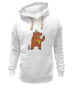 Худи мужское Printio Русский медведь белое 2XL