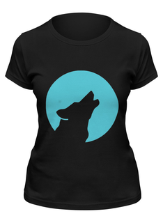 Футболка женская Printio Волк (wolf) черная 2XL