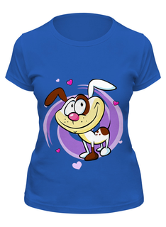 Футболка женская Printio Собака синяя 2XL