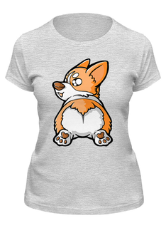 Футболка женская Printio Песик серая 2XL