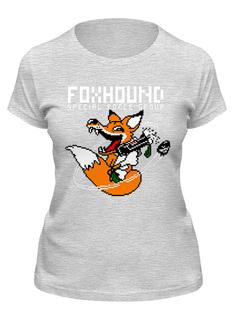Футболка женская Printio Лиса ( fox) серая 2XL
