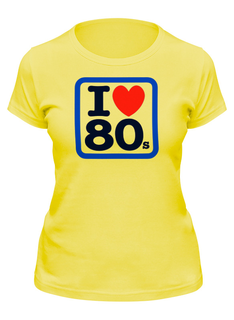 Футболка женская Printio I love 80s желтая 2XL
