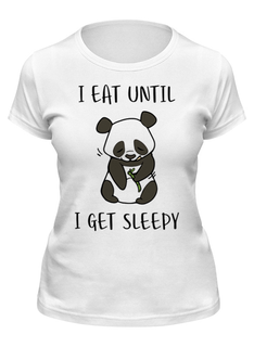 Футболка мужская Printio Я ем, пока не засыпаю белая 2XL