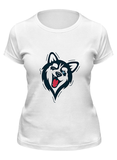 Футболка мужская Printio Хаски белая 2XL