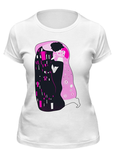 Футболка мужская Printio Густав климт (поцелуй) белая 2XL