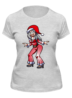 Футболка женская Printio Новогодняя серая 2XL