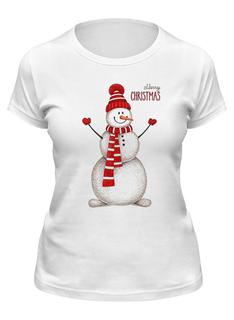 Футболка женская Printio Новогодняя белая 2XL