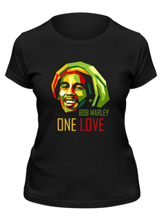 Футболка женская Printio Боб марли серая 2XL