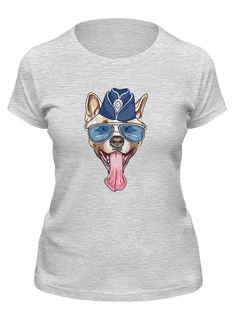 Футболка женская Printio Собака серая 2XL