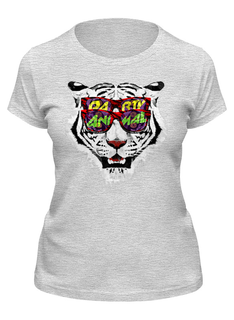 Футболка женская Printio Тигр серая 2XL
