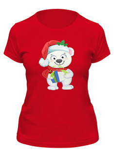 Футболка женская Printio Новогодняя . красная 2XL