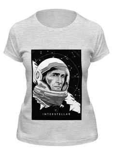 Футболка женская Printio Интерстеллар (interstellar) серая L
