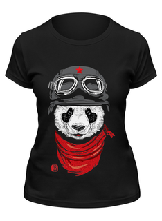 Футболка женская Printio Панда (panda) черная L