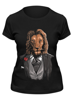 Футболка женская Printio Мистер лев черная L