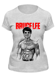 Футболка женская Printio Bruce lee серая L