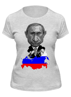 Футболка женская Printio Putin серая L